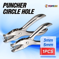 JOY One Hole Hang Tag Puncher 3mm/5mm Ticket Puncher Circle Metal Fastener Hole Puncher Quality