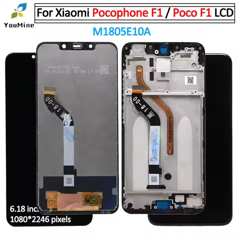 For Xiaomi poco F1 LCD Display Touch Panel Screen Digitizer M1805E10A Assembly for xiaomi Pocophone 