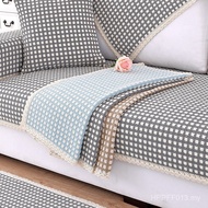 Cushion Plain Color Coarse Cloth Cotton Linen Bay Window Cushion Sofa Four Seasons Cross-Border Thic