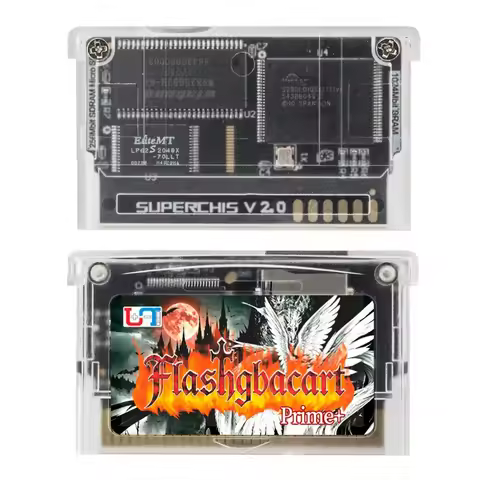 SuperChis Prime+ FLASHGBACART V2.0 Superchis GBA Retro Game Accessory Compatible for NES NDS GBA SP 