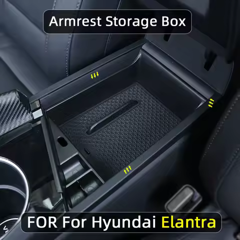 For Hyundai Elantra CN7 2021 2022 2023 Car Center Armrest Storage Box Container Glove Organizer Case