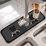 Yz> Bathroom Sink Faucet Absorbent Pad Kitchen Sink Faucet Drain Pad Countertop Diatom Mud Cushion D