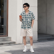 Oversize style loose beach silk shirt SM76