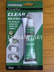 LEM HANDSOME CLEAR SILICONE/Lem Kaca Silikon