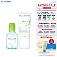 Bioderma Sebium H2O 100 ml + Sebium Pore Refiner 30 ml  คลีนซิ่งและครีมบำรุง สำหรับผิวมัน รูขุมขนกว้