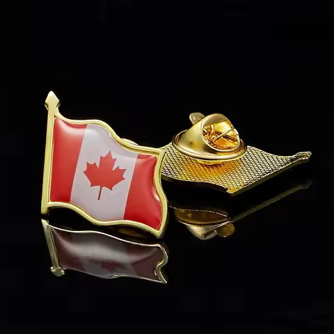 Greatest Canadian Canada Pride Leaf Flag Badge Emblem Lapel Hat Tie Pin Brooch