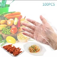 Plastic  Gloves Large 100pcs Transparent Handling Gloves for Cooking and Cleaning