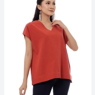 Linea Blouse Red Teracota