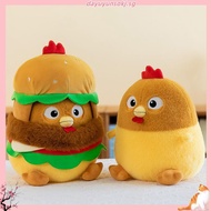 MXBEAUTY Chick Doll Throw Pillow, Animation Chicken Bessie Chick Chicken Burger Plush Toy, Removable