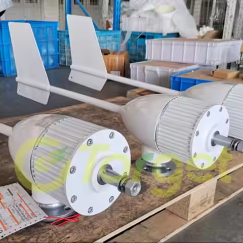 Warehouse Shipping 3kw 6kw 2kw 5kw Wind Turbine Generator 3 5 Blades 12v 24v 48v With Mppt/Hybrid Ch