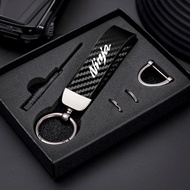 Car Carbon Fiber Style Keychain Microfiber Leather Key Chain For Kawasaki Z400 Z900 Z800 Z750 Z1000 