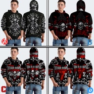 Avenged Sevenfold Band Hoodie Jumper A7X Fullprint Pullover Hoodie Polyester Jersey Material | A7X-2