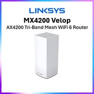 【SG SELLER】Linksys Velop MX4200 Tri-Band AX4200 WiFi 6 Whole Home Mesh System Router (1-Pack)