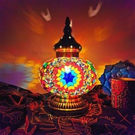 Turkish Mosaic Table Lamp Vintage Art Decor Turkey Style Lights Romantic Bedroom Desk Lights