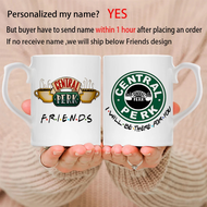 【A Rear Waves】 Friends Central Perk Mug Personalize Name Tv Show Ceramic Coffee Mugs Customize Tea