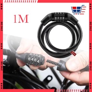Bike Cable Lock with Combination 4 Digits Weatherproof Anti Theft Bicycle Motorcycle Lock