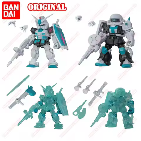 BANDAI Original GUNDAM Hatsune Miku Animation Peripheral Toys RX-78 Zaku Gacha Gashapon Anime Action