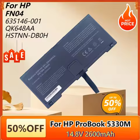 14.8V 2600mAh Laptop Battery for HP ProBook 5330M 635146-001 FN04 HSTNN-DB0H QK648AA High Performanc