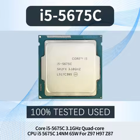 Core i5-5675C 3.1GHz Quad-core CPU i5 5675C 14NM 65W For Z97 H97 Z87