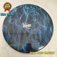 Mika Bass Hadroh 16 inch/40cm DMP Duta music percussion biru api/blue fire