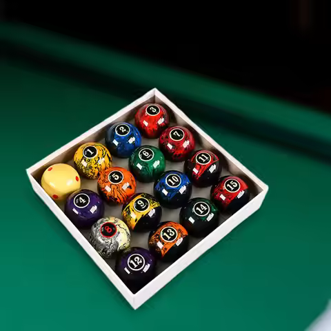 16x Pool Table Balls Resin Balls Billiards Equipment 2.25" Billiard Balls Complete Set for Game Room