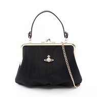 【二手】Vivienne Westwood)奶奶款手提包/兩用手提包，4B010007WW01F4N401，黑色帆布單肩包