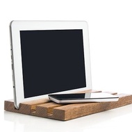 Wooden iPad stand Docking station iPhone doc Desktop organizer Charging station
