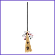 Witch Broom Halloween Witch Decoration Broom Props with Adjustable Handle Cosplay Witch Kid Adult Br