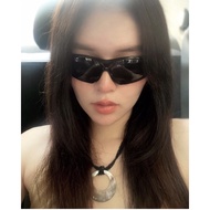 [417] Honniee round seashell pendant double chain necklace for women size 43cm