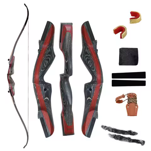 62 Inch Takedown Recurve Bow and Arrow Set American Hunting Bow for Adults & Youth Beginner Traditio