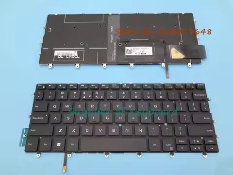 New English UK/French Azerty Keyboard For Dell XPS 13 9370 9380 13-9370 13-9380, XPS 13 7390 Laptop 
