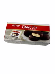 EURO CHOCO PIE Chocolate Pie White Cream 18g,ยูโร่ ซ็อกโกพาย ไวท์ซ็อกโกแลต 1กล่อง/จำนวน 12 ชิ้น ราคา