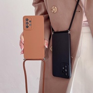 Crossbody Lanyard Silicone Case for Samsung Galaxy A57 A37 A17 A07 M56 M16 M06 F16 F06 Necklace Cord