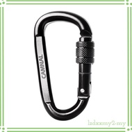[LzdxxmydfMY] Prettyia 30KN D Shape Carbon Steel Screw Locking Rock Climbing Carabiner x 55mm
