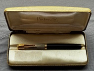 2002 Parker 51 Empire Cap Fountain Pen; Special Edition; Black Barrel With Box And Papers