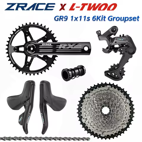 LTWOO GR9 1x11 Speed, 11s Road Groupset, R/L Shifter + Rear Derailleurs + ZRACE chainset Cassette, g
