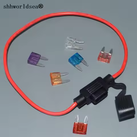 shhworldsea 16AGW 30CM auto inline Mini In-Line Fuse Holder + 1pcs Fuse Inserts 1A 2A 3A 40A 5A 7.5A