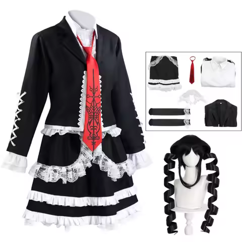 Hot Dangaronpa Celestia Ludenberg Role Playing Carnival Dangaronba Costume School Uniform Women's Ha