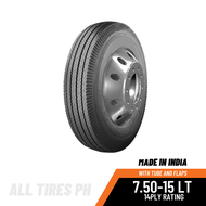 XD Tire 7.50-15 14PR Rib ( Made in India ) Truck Tires - 750x15 SET with Tube &amp; Flaps TTS