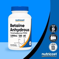Nutricost Betaine Anhydrous (TMG) Capsules Supplement(packaging may vary)
