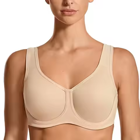 Sports Bra Womens High Impact Double Layer Max Control Non Padded Underwire Active Bra 34 36 38 40 4