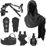 Men Renaissance Costume Medieval Knight Accessories Beggar's Scarf Single Shoulder Guard Arm Guard S