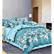 cadar queen with comforter 7 in 1 soft blue set queen bedsheet with comforter