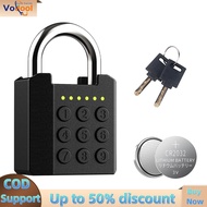 【Vodool Auto Center】 Smart Entry Door Lock with 2 Key Electronic Fingerprint Padlock IP65 Waterproof