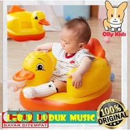 OLLYKIDS INFLATABLE BABY DUCK SOFA CHAIR WITH MUSIC SUITABLE FOR CHILDREN 6 MONTHS TO 4 YEARS
