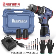 Dagmara DCID06-18V Brushless Cordless Impact Drill with 13MM Metal Chuck Rechargeable Screwdriver Ha