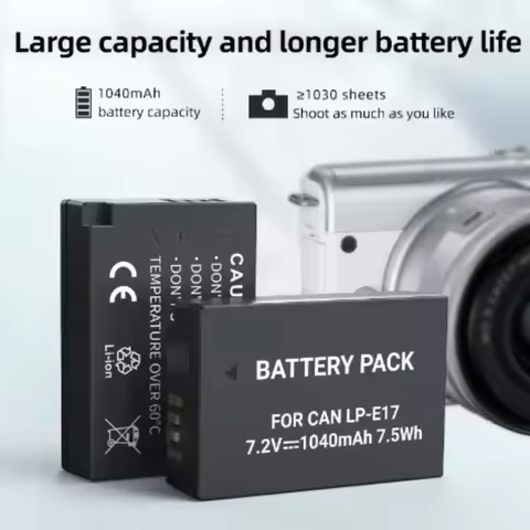 LP-E17 7.2V 1040mAh Rechargeable LPE17 LP E17 Suitable for Canon Camera Battery EOS M3 EOSM5 EOSM6 7