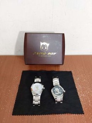 日本製 原子小金剛 不鏽鋼 手錶 兩隻 含錶盒 Seiko 機芯