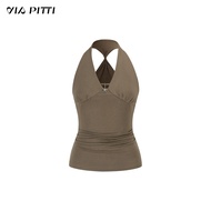 via pitti | เสื้อคลุมแบบสายคล้องคอประดับดาวทะเล ใส่สบาย เข้ารูปสำหรับฤดูร้อนผู้หญิง