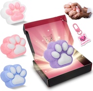 4Pcs Taba Squishy Cat Paw Fufu Paw Toys Cute Taba Squeeze Toys Kawaii Cat Paw Squishy Kit Sticky Squ